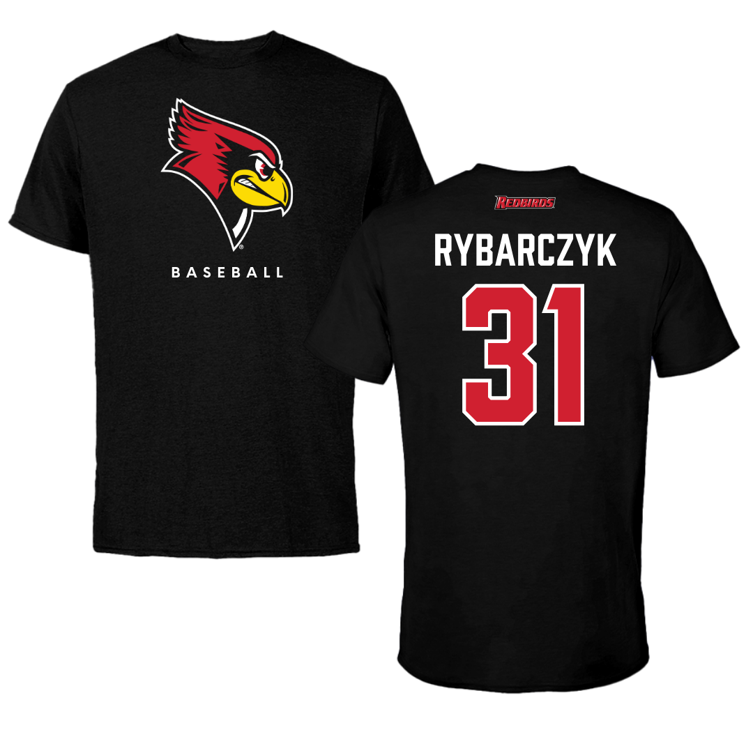 Illinois State University Baseball Black Tee  - #31 Trez Rybarczyk