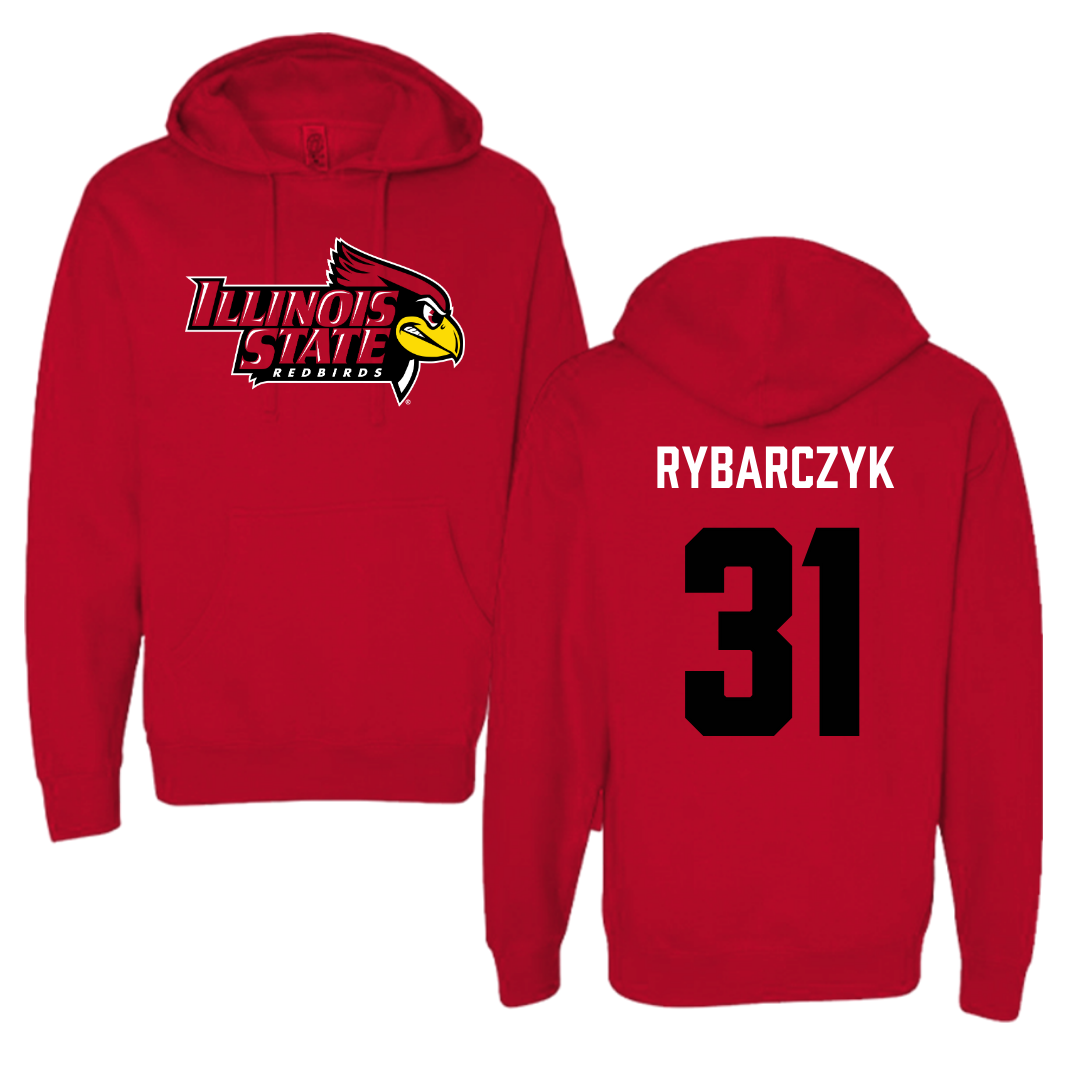 Illinois State University Baseball Red Hoodie  - #31 Trez Rybarczyk