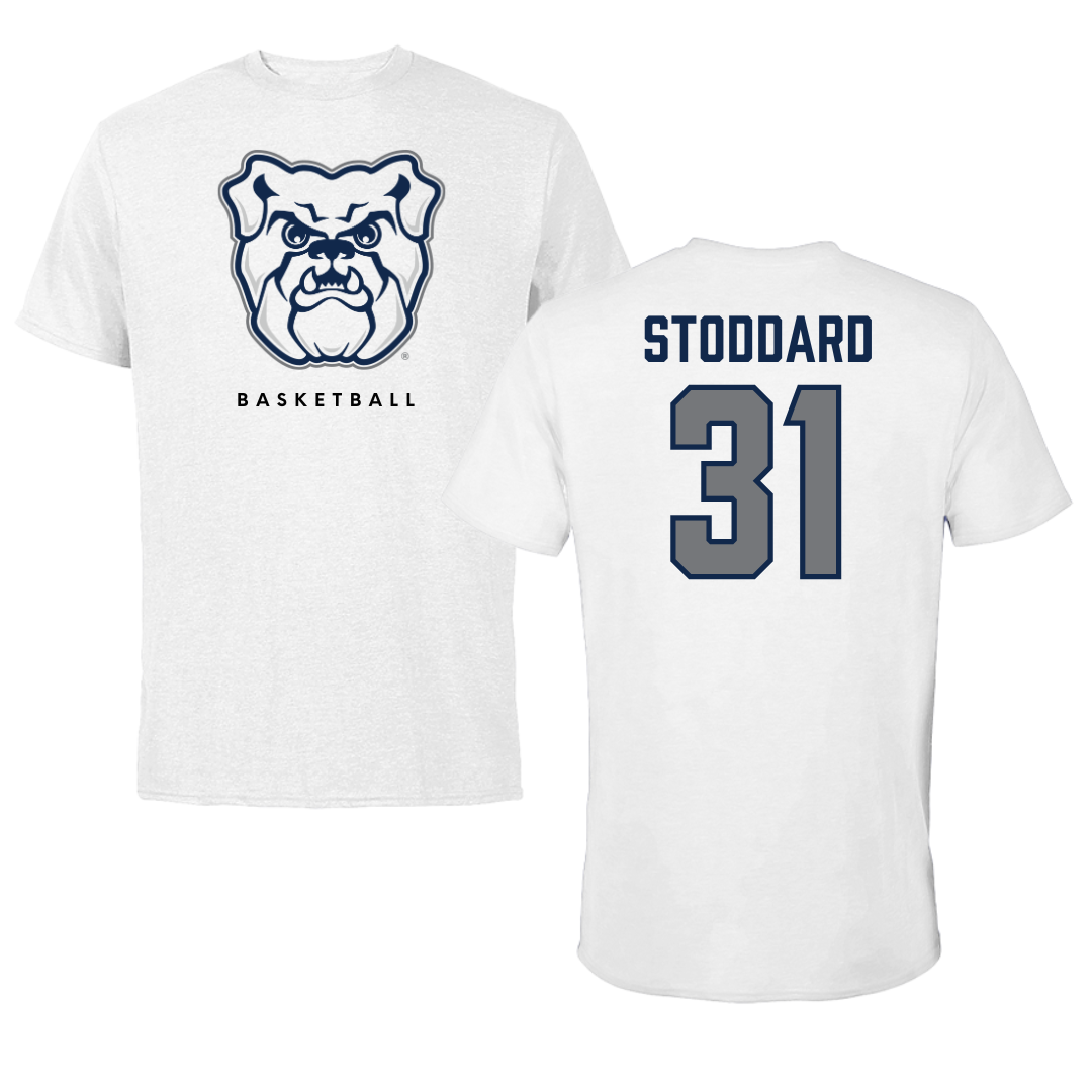 Butler University Basketball White Tee  - #31 Lilly Stoddard