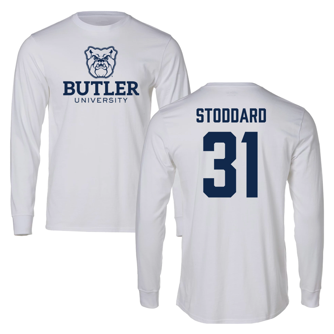 Butler University Basketball White Long Sleeve  - #31 Lilly Stoddard