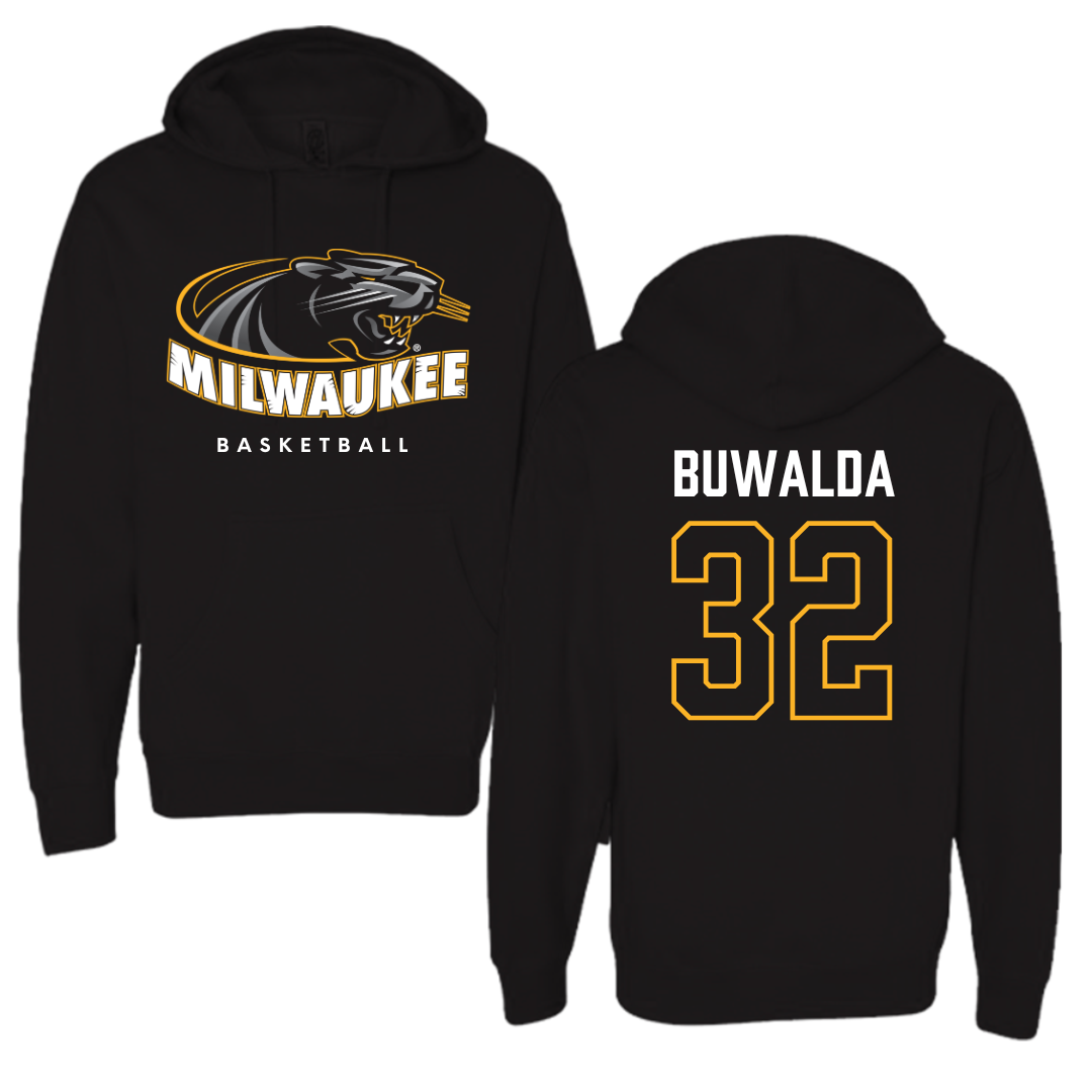 University of Wisconsin-Milwaukee Basketball Black Hoodie  - #32 Jorey Buwalda