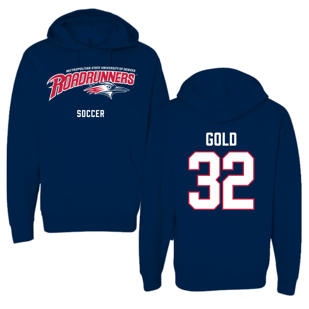 Metropolitan State University of Denver Soccer Navy Hoodie - #32 Brooklyn Gold