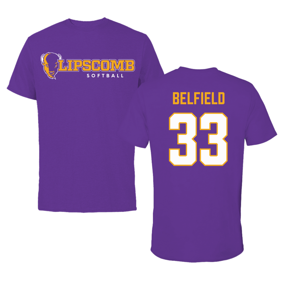 Lipscomb University Softball Royal Purple Tee  - #33 Kaylyn Belfield