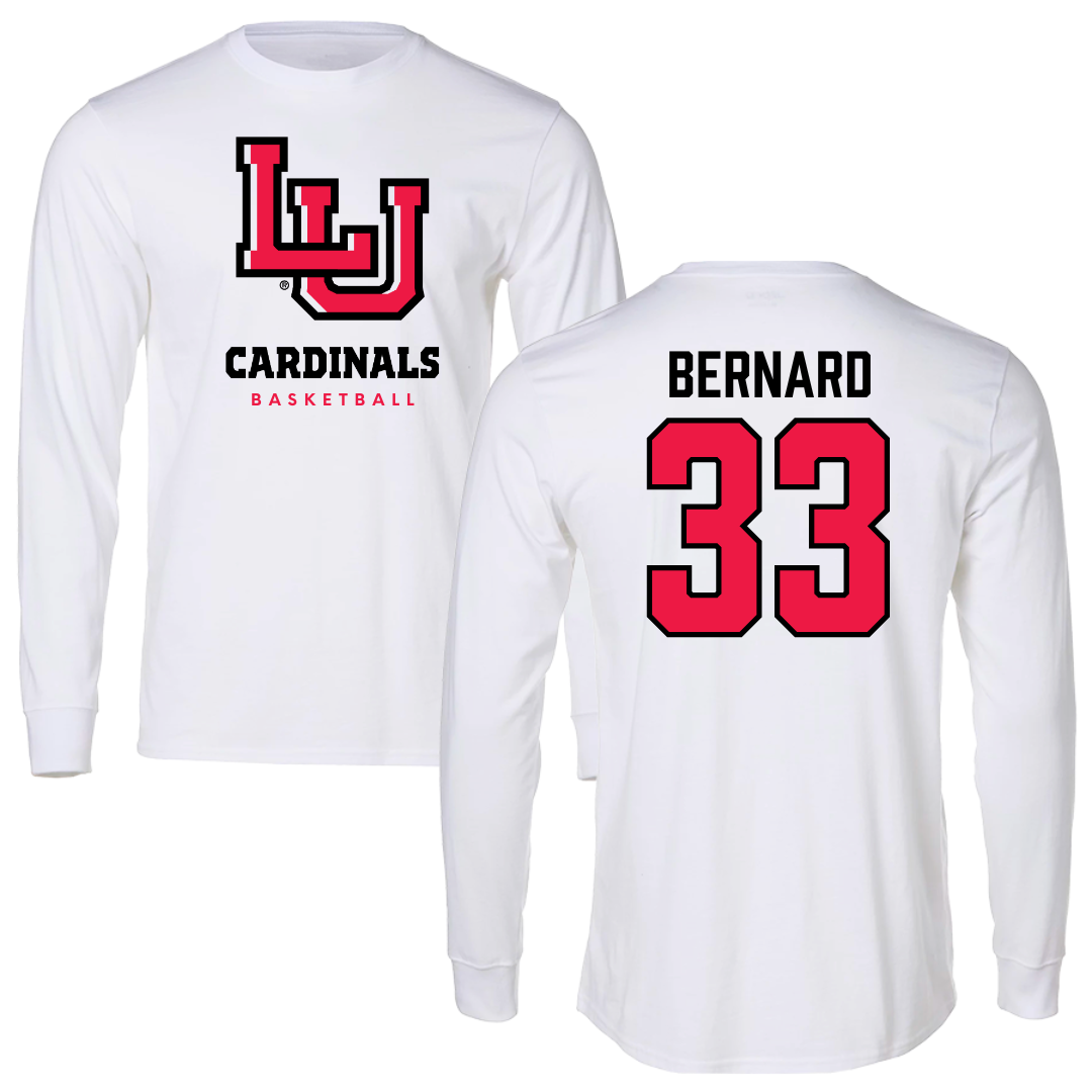 Lamar University Basketball White Long Sleeve  - #33 Anaya Bernard