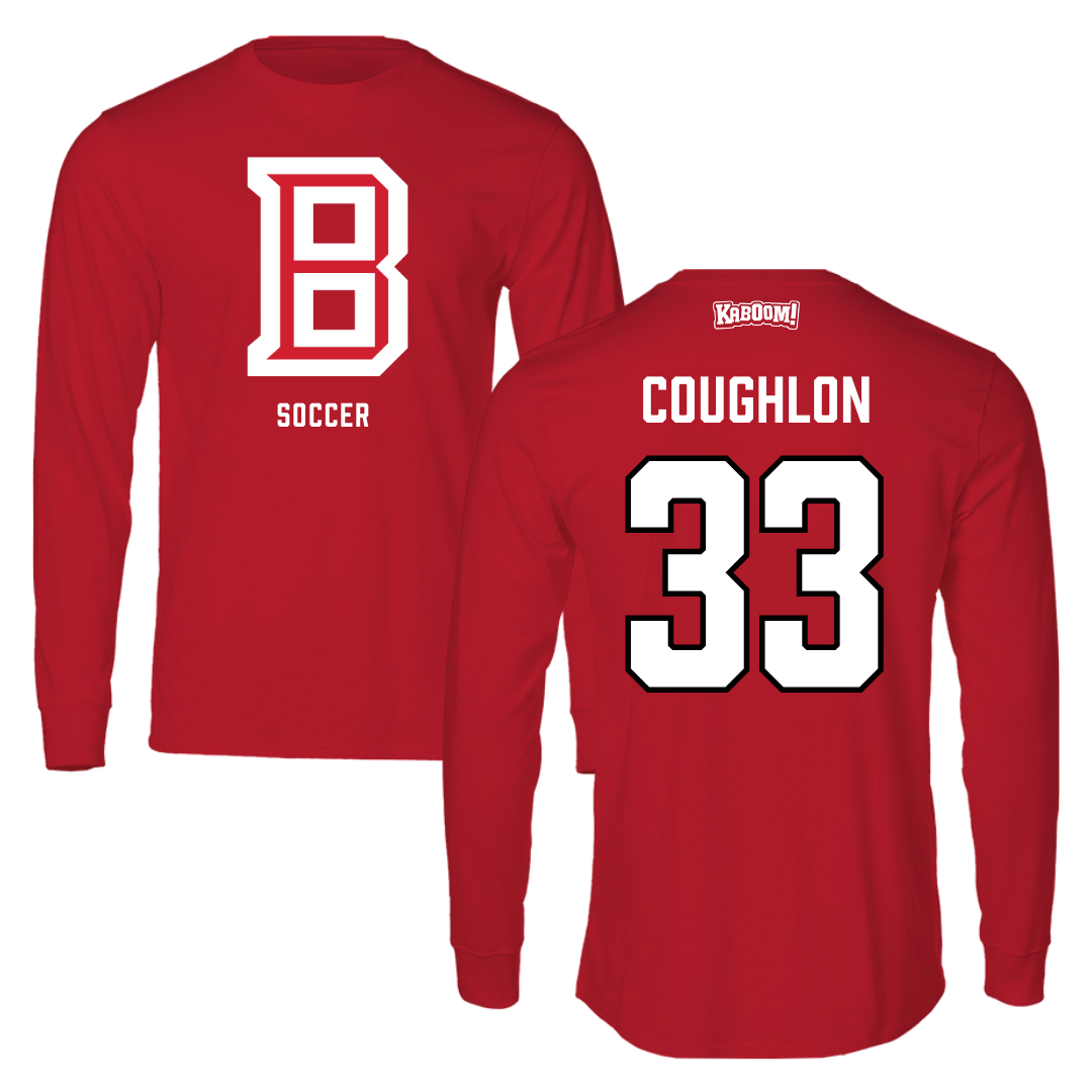 Bradley University Soccer Red Long Sleeve  - #33 Mitch Coughlon