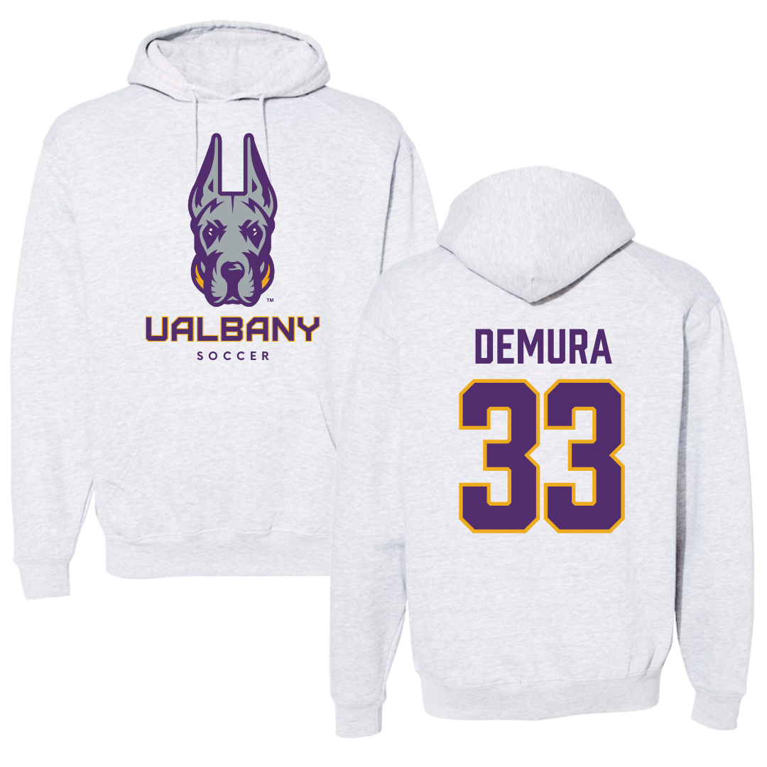 University at Albany Soccer Gray Hoodie  - #33 Sophia DeMura