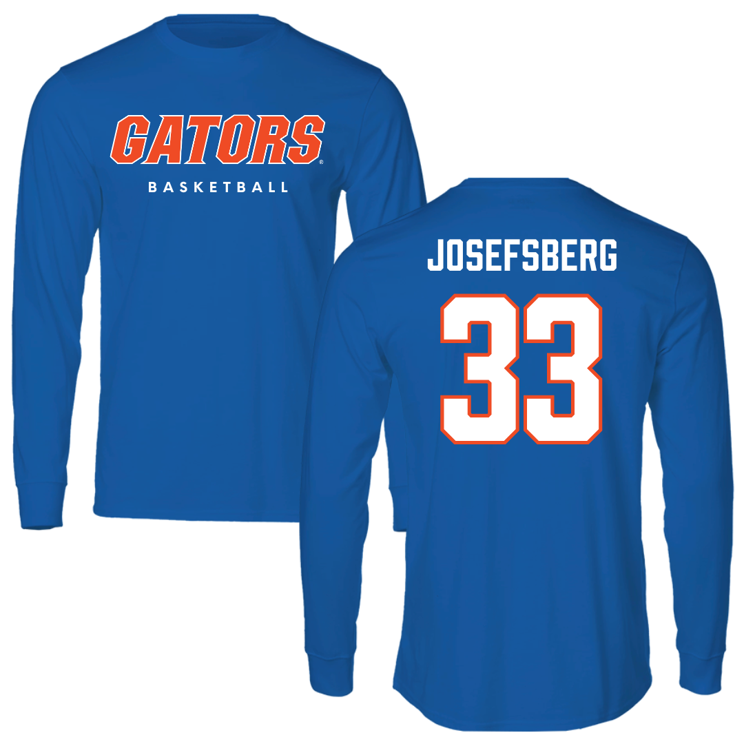 University of Florida Basketball True Royal Block Long Sleeve - #33 Cooper Josefsberg