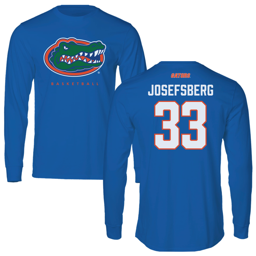 University of Florida Basketball Blue Mascot Long Sleeve - #33 Cooper Josefsberg