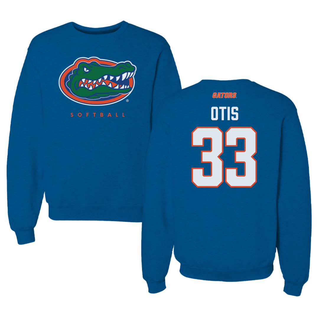 University of Florida Softball Blue Mascot Crewneck - #33 Korbe Otis