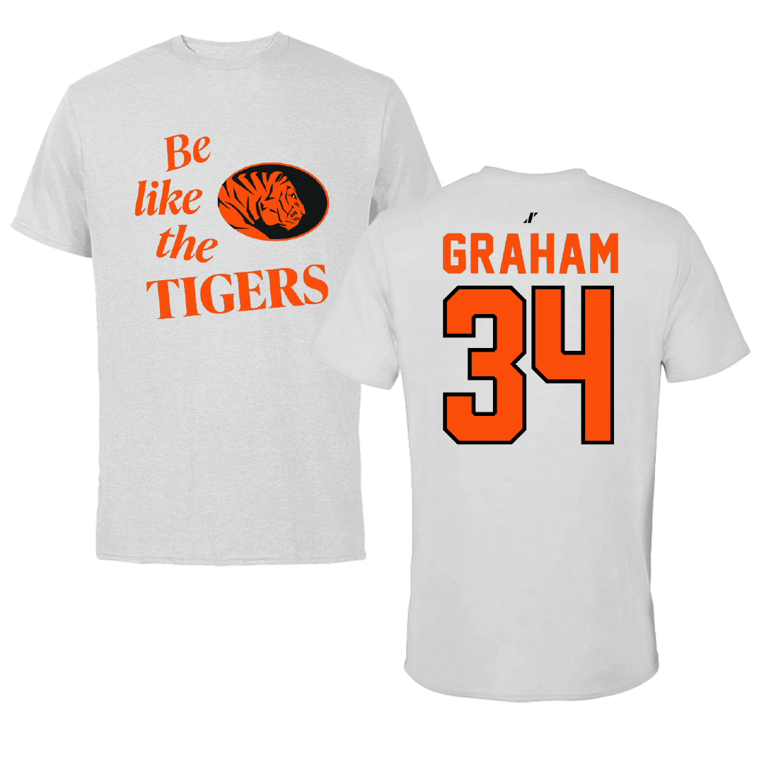 East Central University Football Light Gray Be Like Us Performance Tee - #34 Joshua Graham