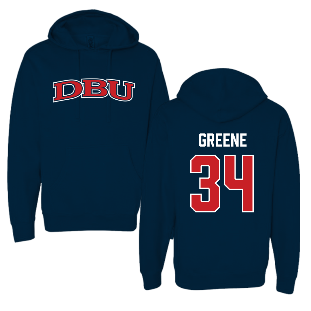 Dallas Baptist University Soccer Navy Hoodie  - #34 Ava Greene