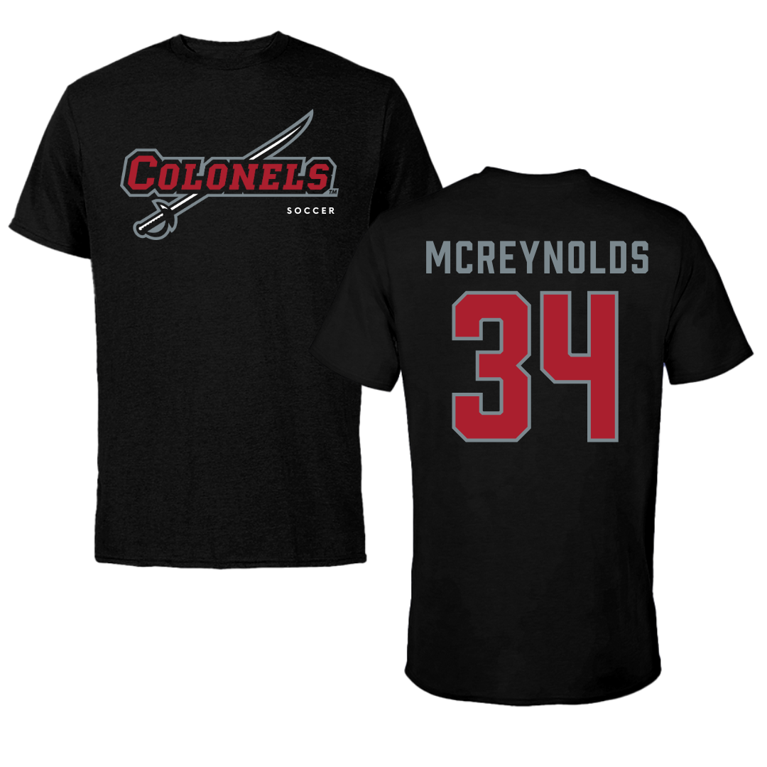 Nicholls State University Soccer Black Tee  - #34 Mallory McReynolds