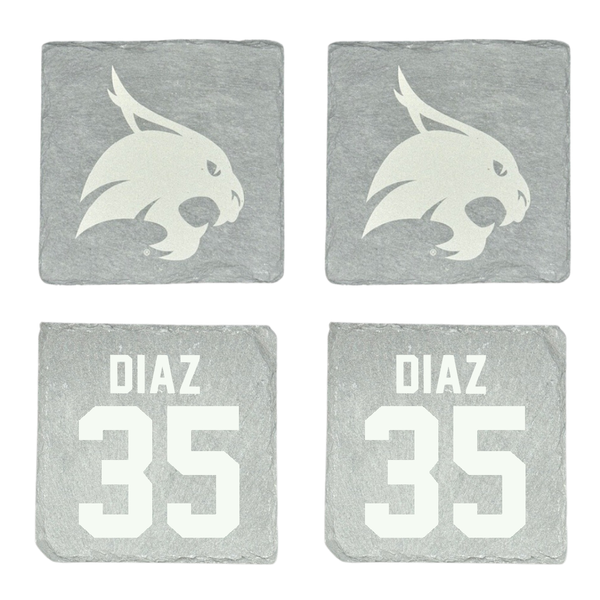 Texas State University Baseball Stone Coaster (4 Pack)  - #35 Colby Diaz