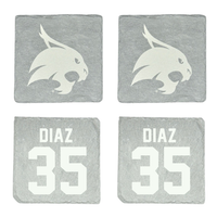 Texas State University Baseball Stone Coaster (4 Pack)  - #35 Colby Diaz