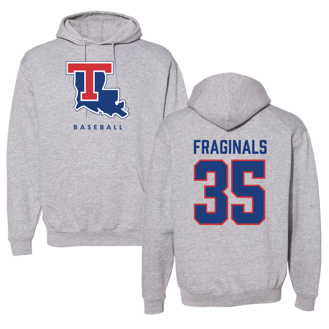 Louisiana Tech University Baseball Gray Hoodie  - #35 Nick Fraginals