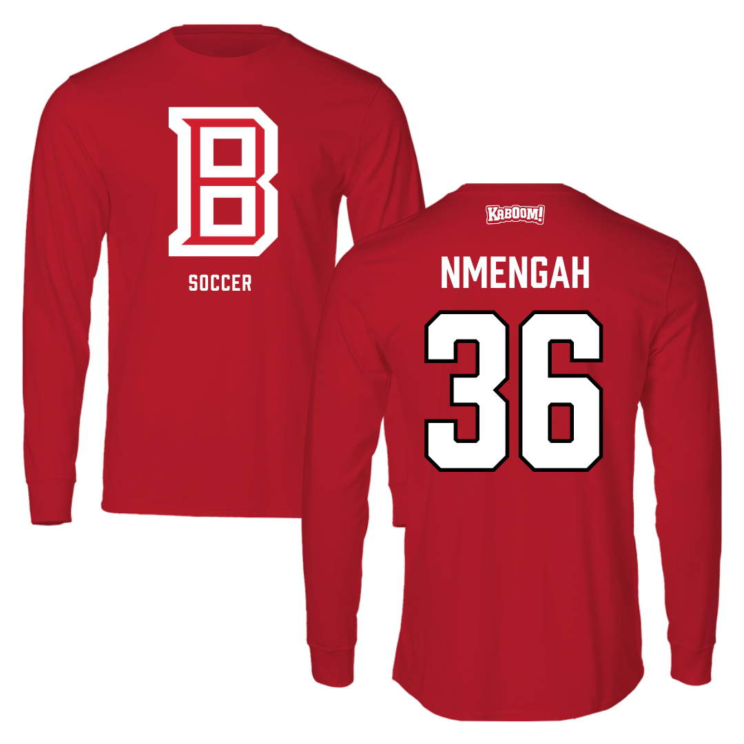 Bradley University Soccer Red Long Sleeve  - #36 Franc Nmengah
