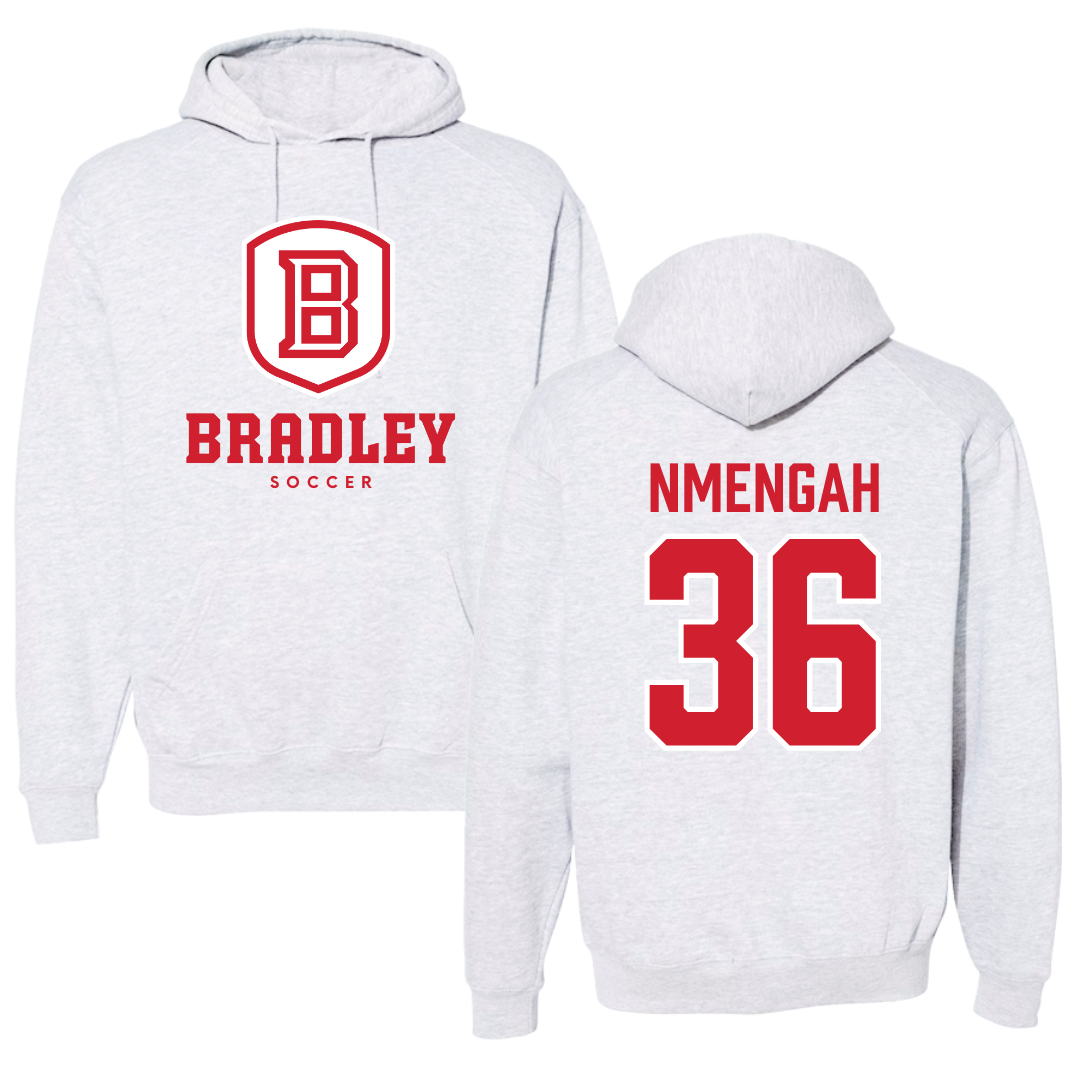 Bradley University Soccer Gray Hoodie  - #36 Franc Nmengah