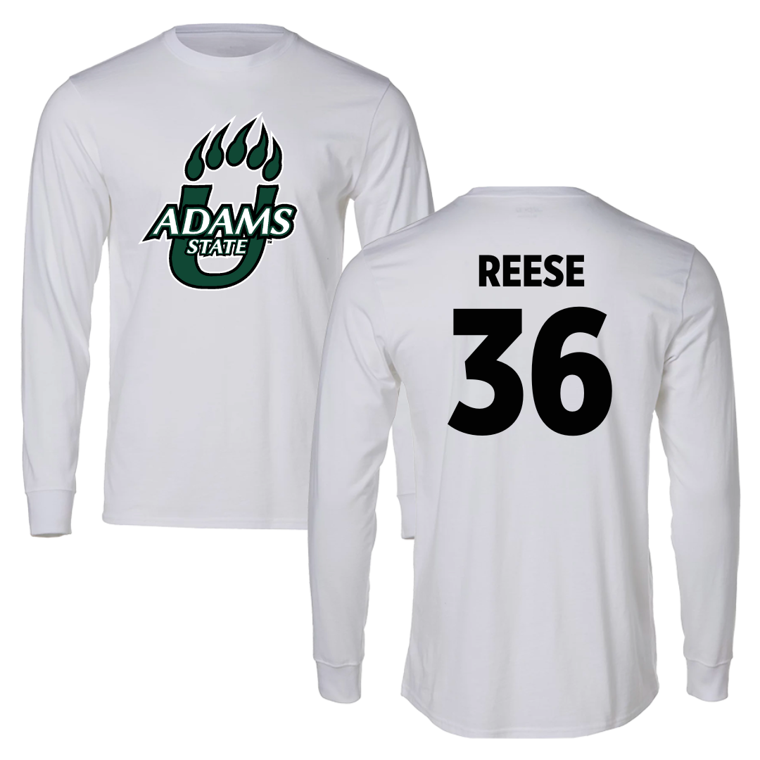 Adams State University Soccer White Long Sleeve  - #36 Kaidin Reese