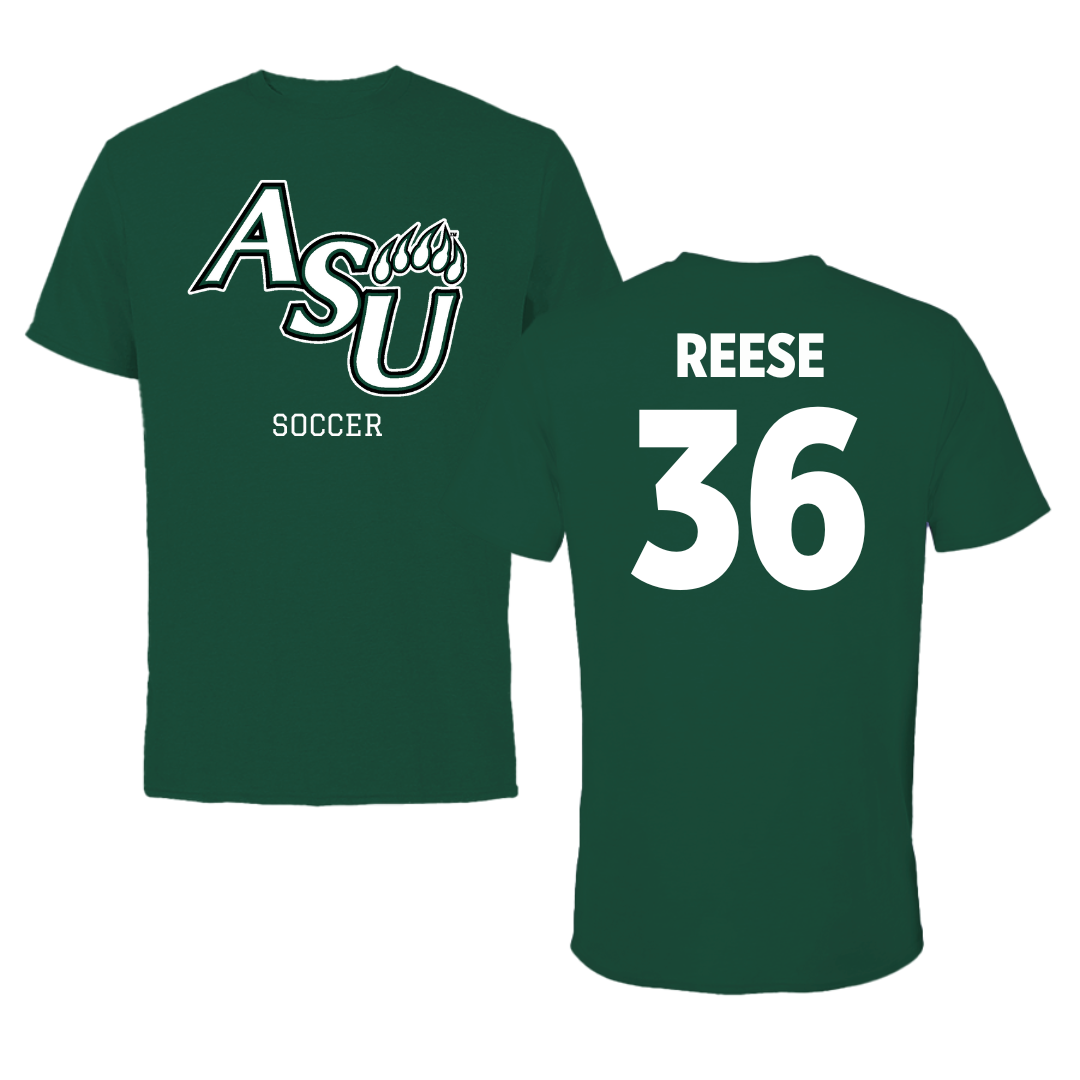 Adams State University Soccer Green Tee  - #36 Kaidin Reese