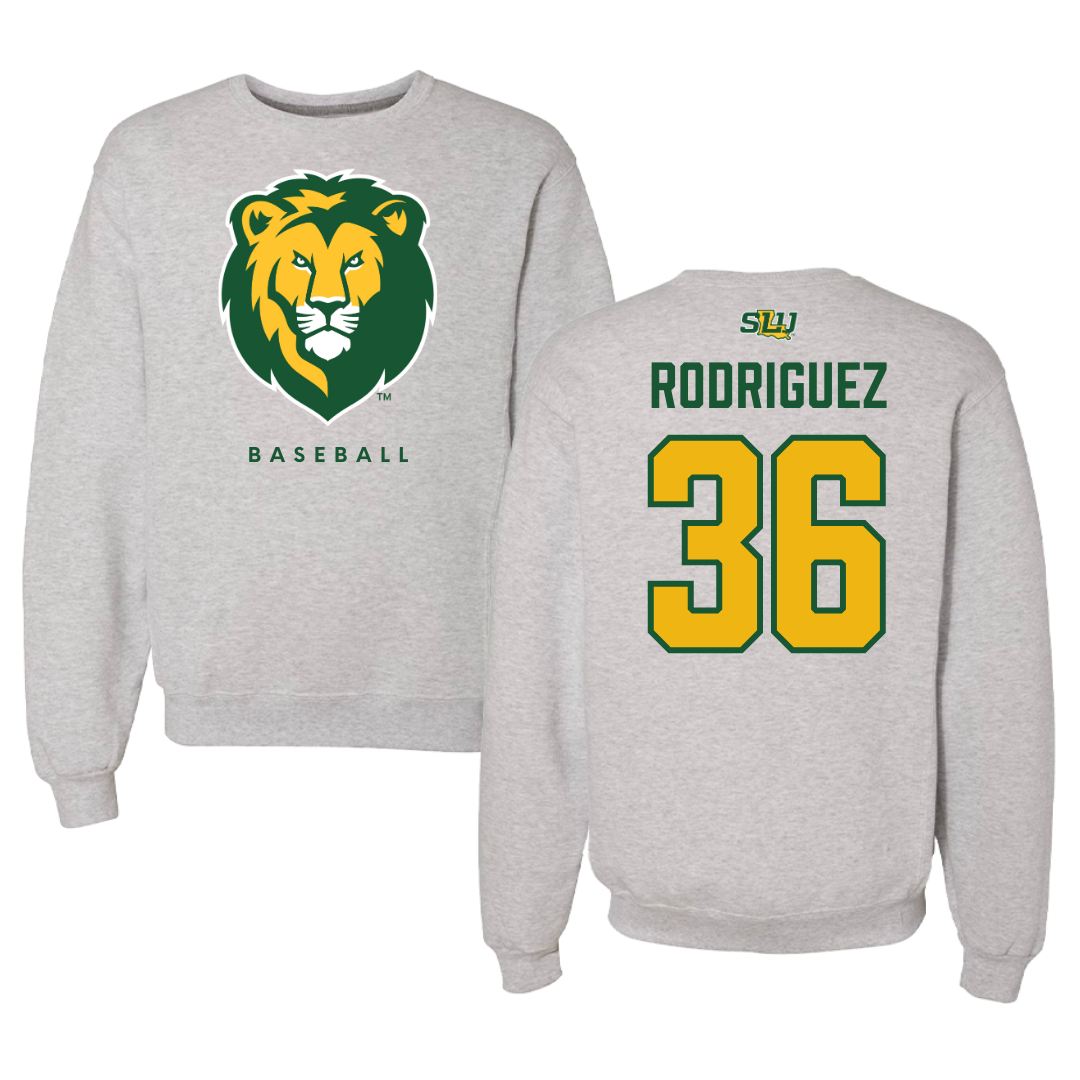 Southeastern Louisiana University Baseball Gray Crewneck  - #36 Jackson Rodriguez