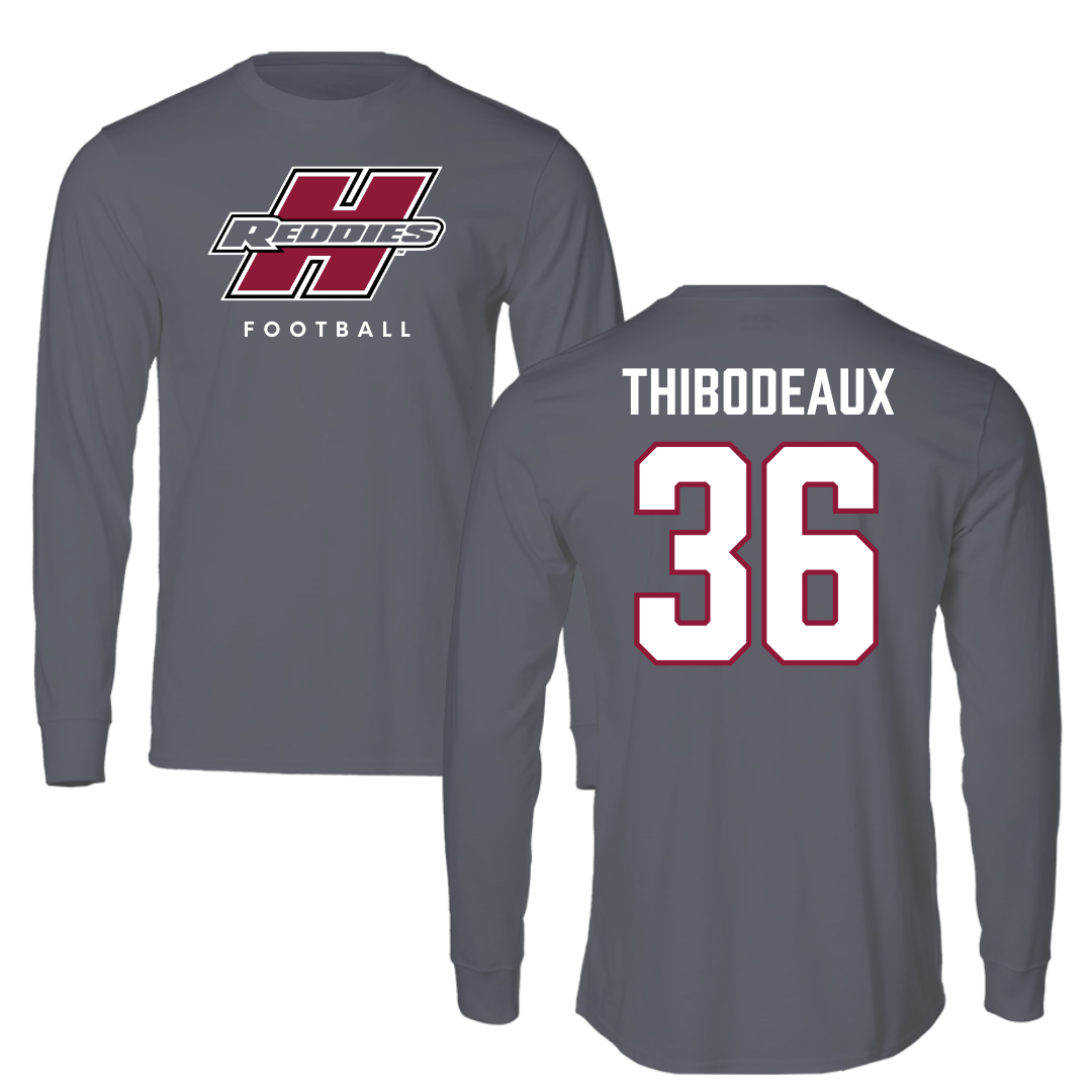 Henderson State University Football Gray Long Sleeve  - #36 Eric Thibodeaux