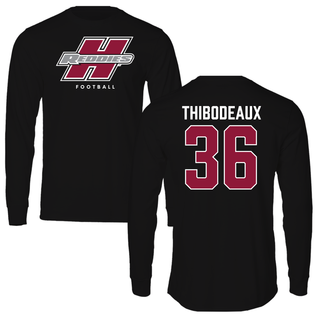 Henderson State University Football Black Long Sleeve  - #36 Eric Thibodeaux