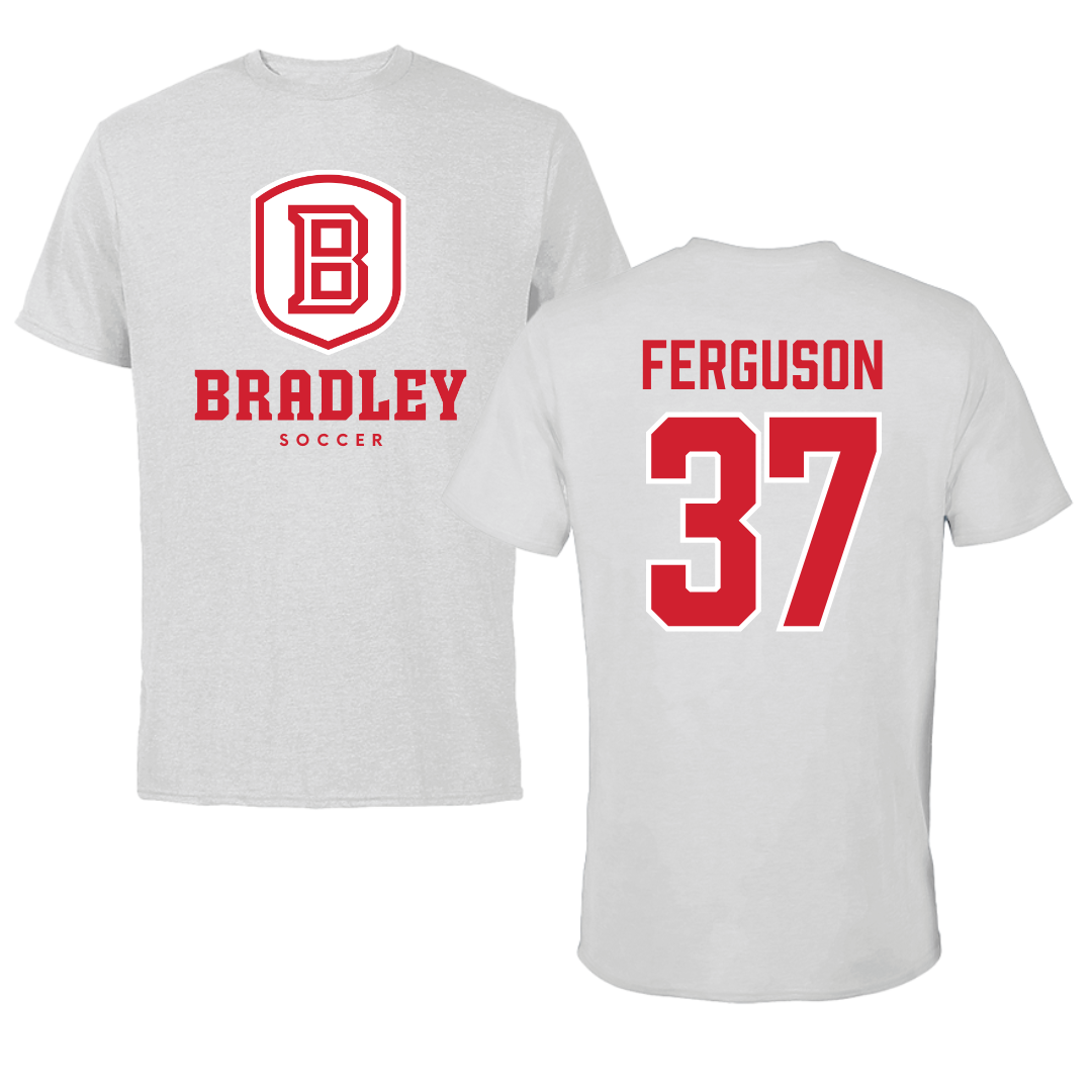 Bradley University Soccer Gray Tee - #37 Ian Ferguson