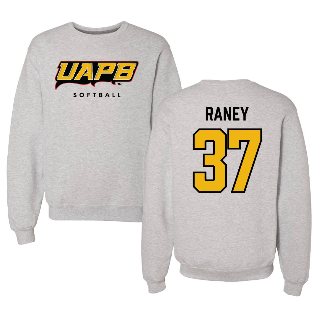 University of Arkansas-Pine Bluff Softball Gray Crewneck  - #37 LeeAnn Raney