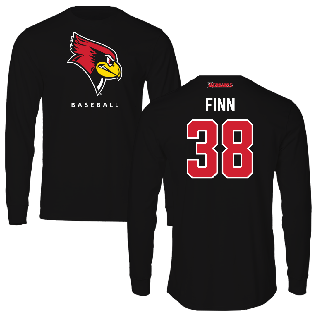 Illinois State University Baseball Black Mascot Long Sleeve  - #38 Jack Finn