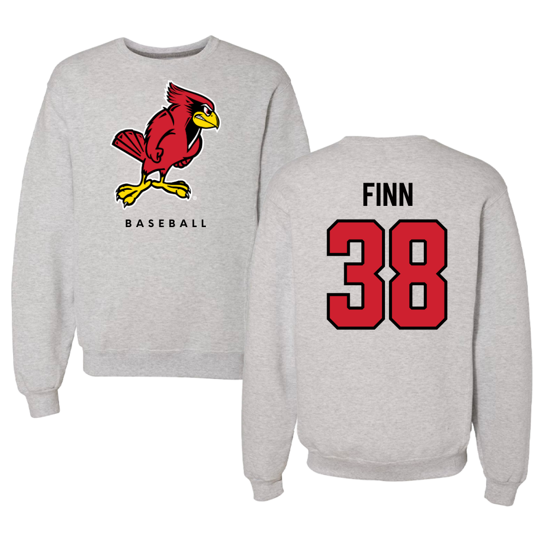 Illinois State University Baseball Gray Crewneck  - #38 Jack Finn
