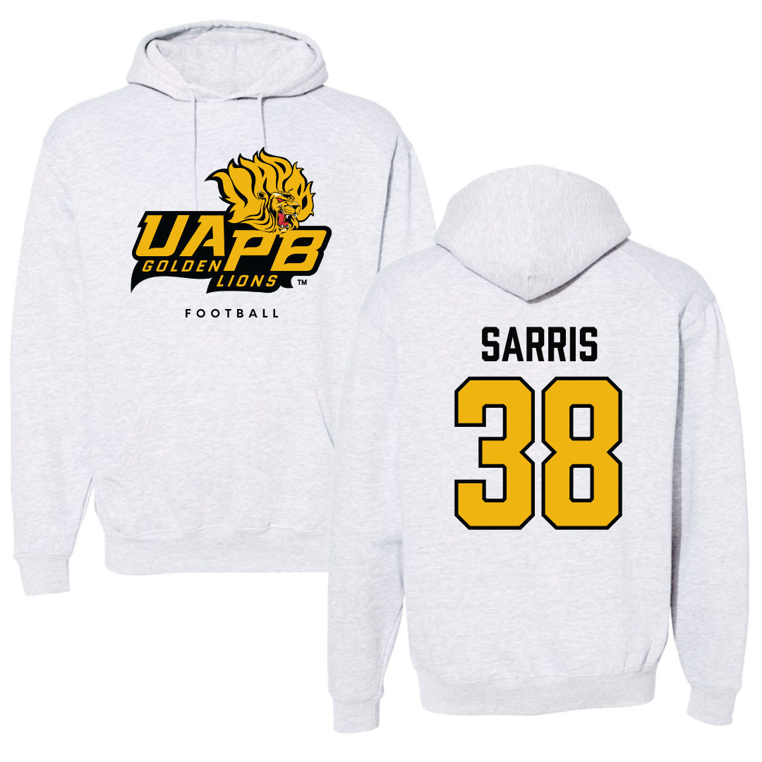 University of Arkansas-Pine Bluff Football Gray Hoodie  - #38 Dean Sarris
