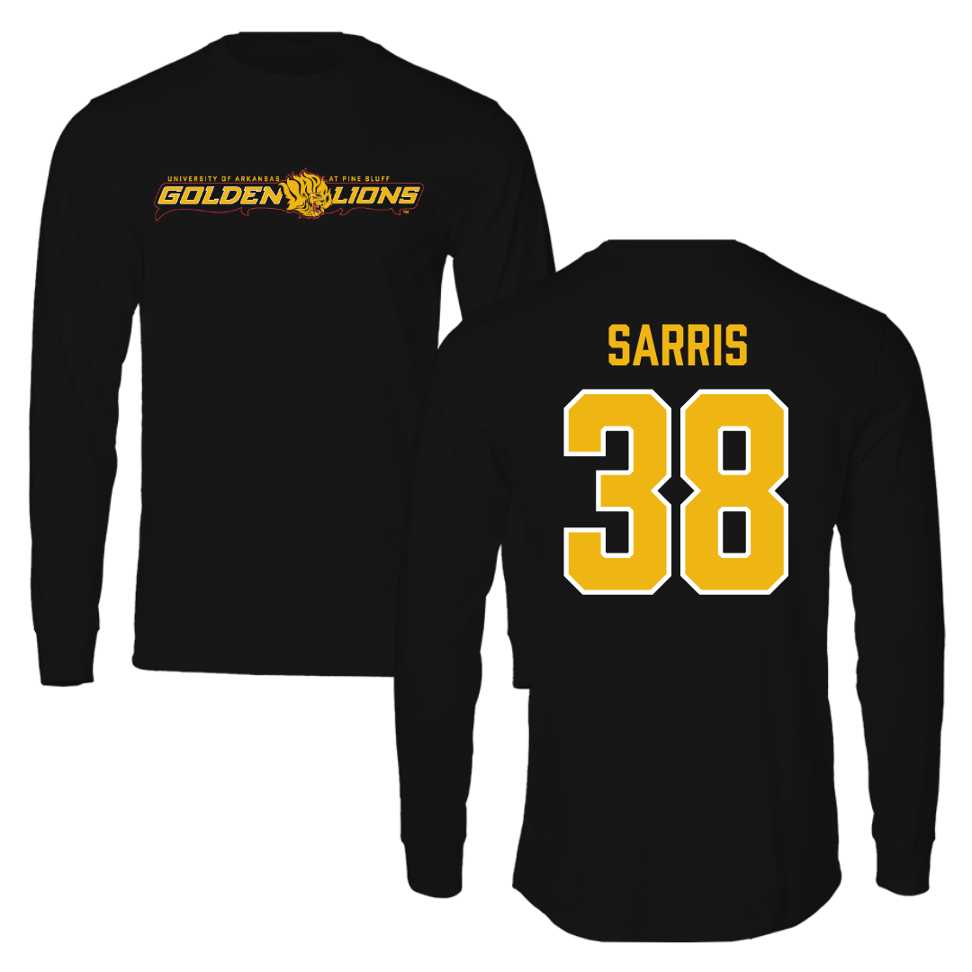 University of Arkansas-Pine Bluff Football Black Long Sleeve  - #38 Dean Sarris