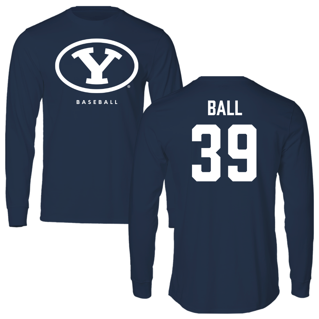 Brigham Young University Baseball Navy Long Sleeve  - #39 Bryant Ball