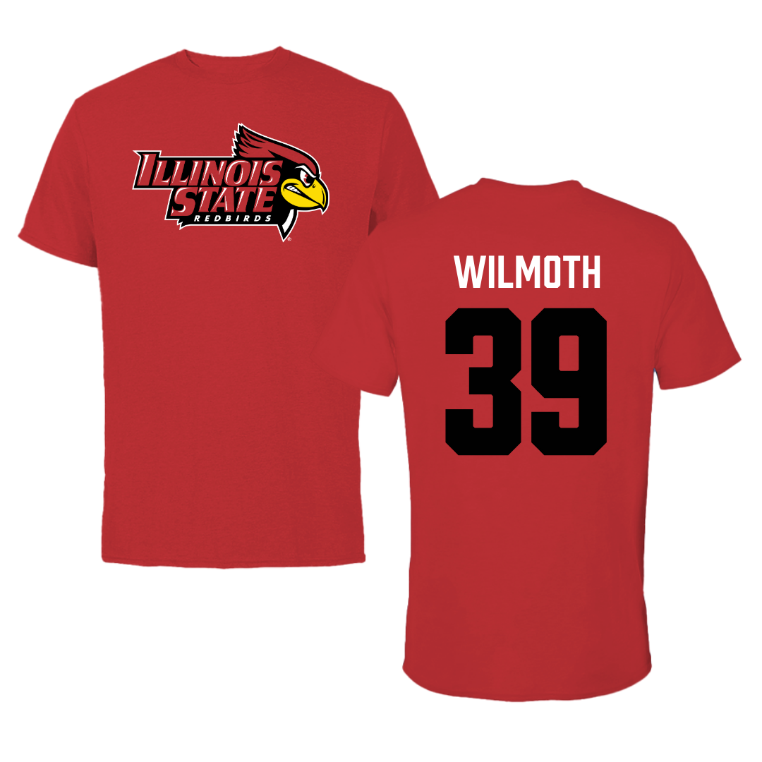 Illinois State University Baseball Red Redbird Tee  - #39 Joey Wilmoth