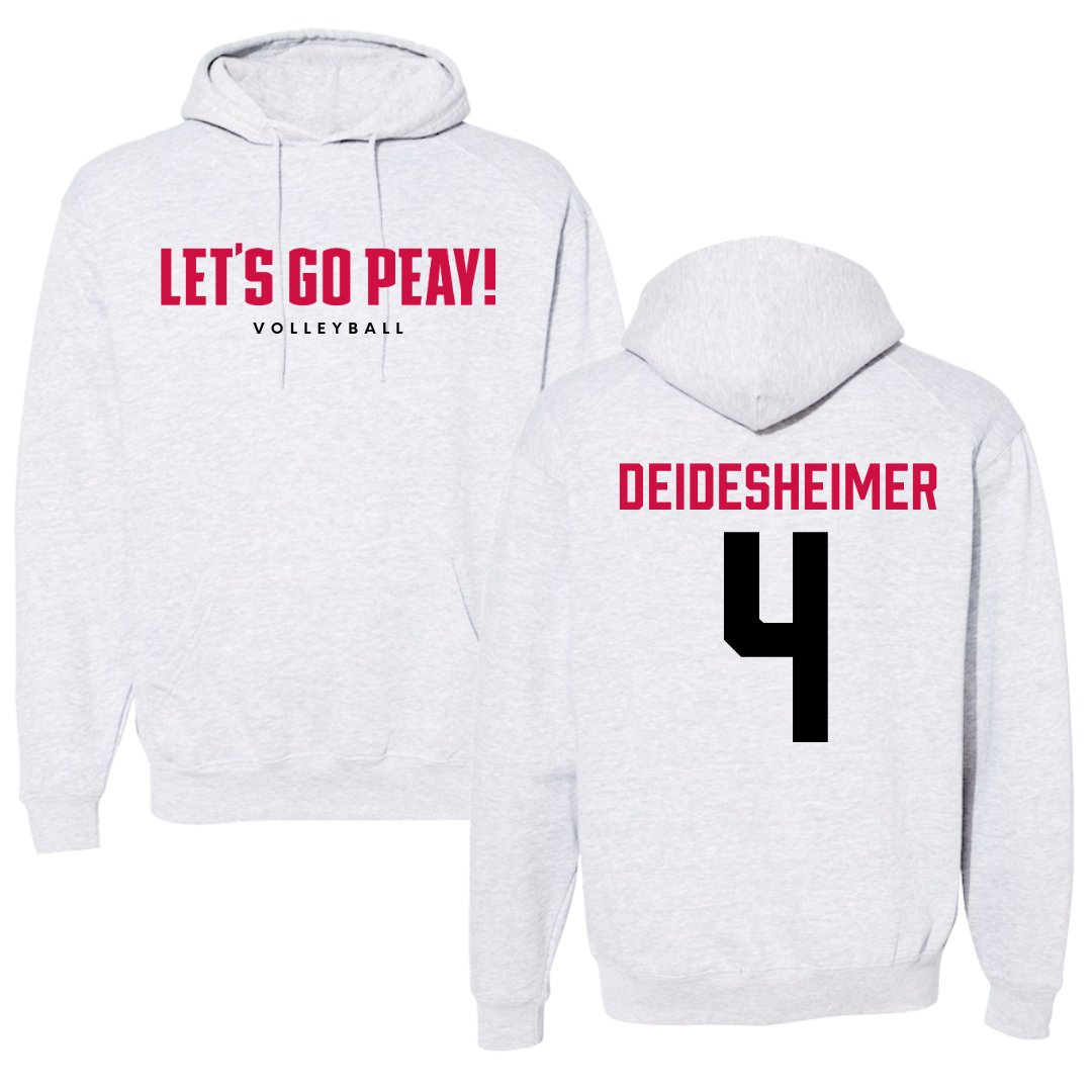 Austin Peay State University Volleyball Gray Hoodie  - #4 Payton Deidesheimer