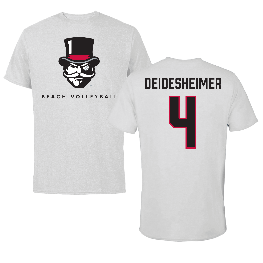 Austin Peay State University Beach Volleyball Gray Mascot Tee - #4 Payton Deidesheimer