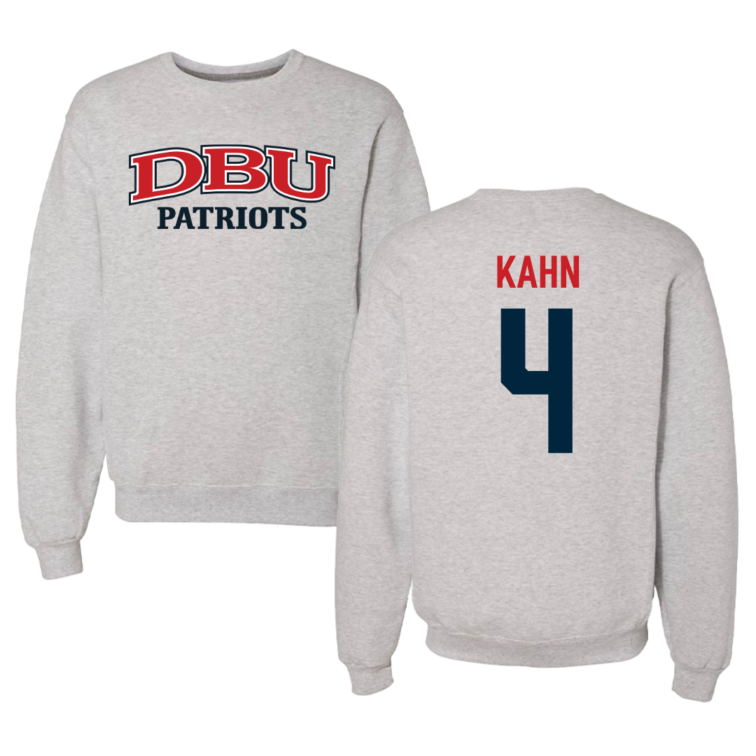 Dallas Baptist University Basketball Gray Crewneck  - #4 Cameron Kahn