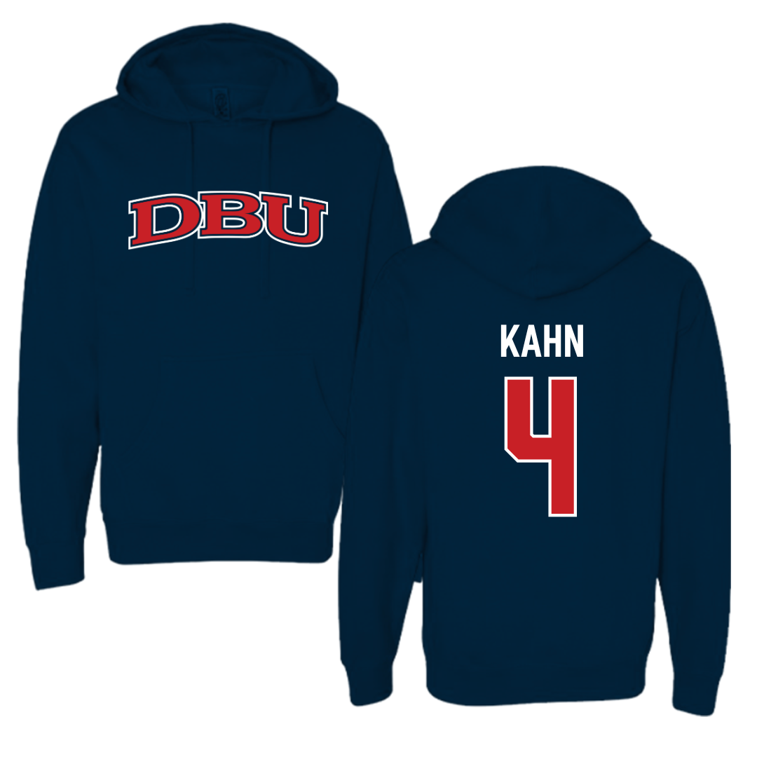 Dallas Baptist University Basketball Navy Hoodie  - #4 Cameron Kahn