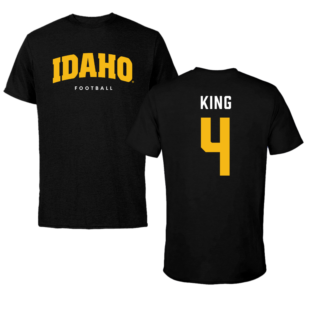University of Idaho Football Black Idaho Tee - #4 Isiah King
