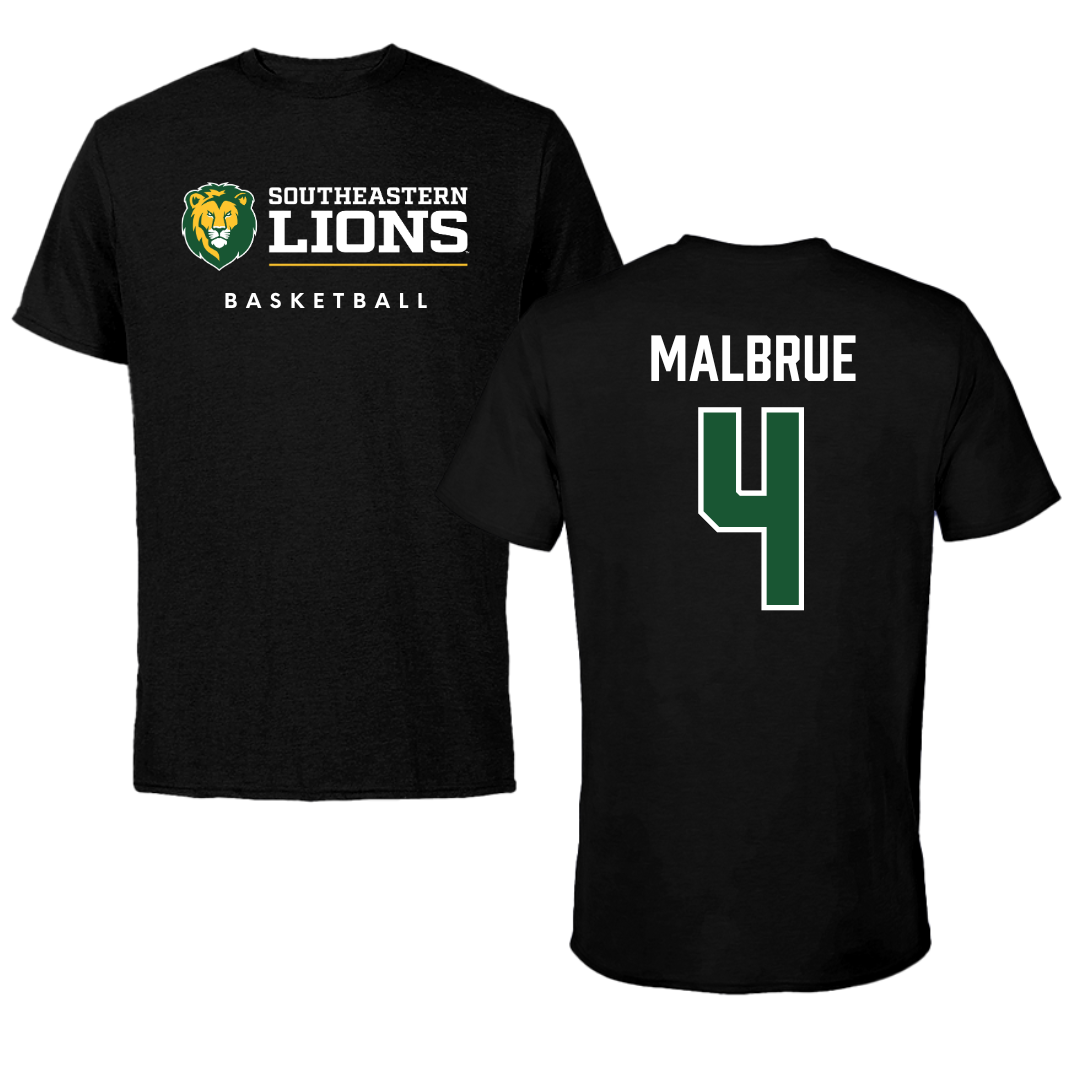 Southeastern Louisiana University Basketball Black Tee  - #4 Jason Malbrue