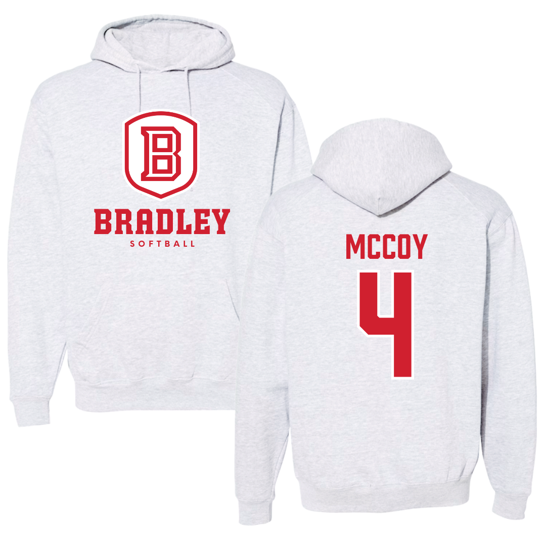 Bradley University Softball Gray Hoodie  - #4 Kierston McCoy