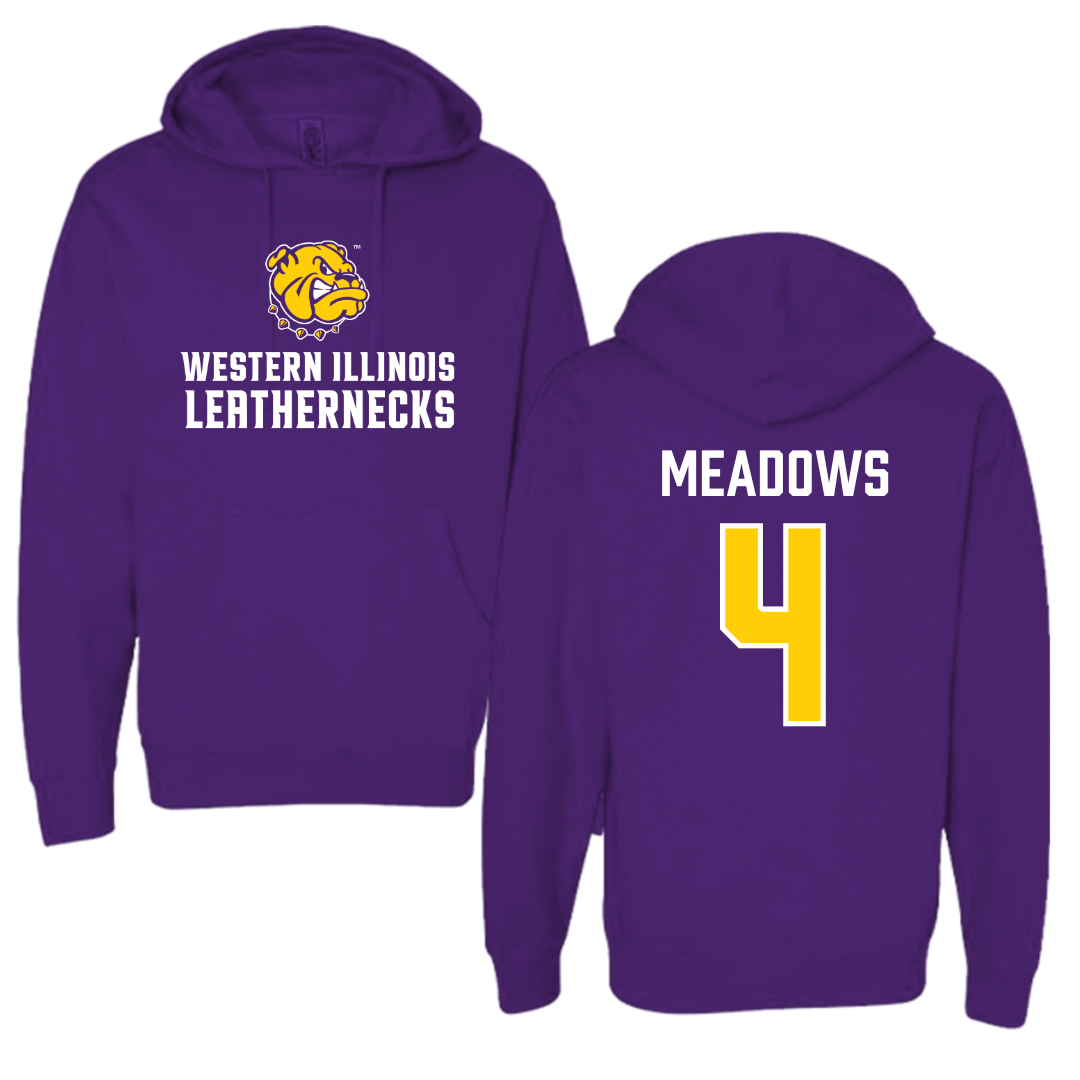 Western Illinois University Basketball Purple Hoodie  - #4 Allie Meadows