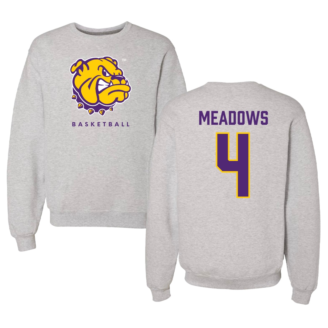Western Illinois University Basketball Gray Crewneck  - #4 Allie Meadows