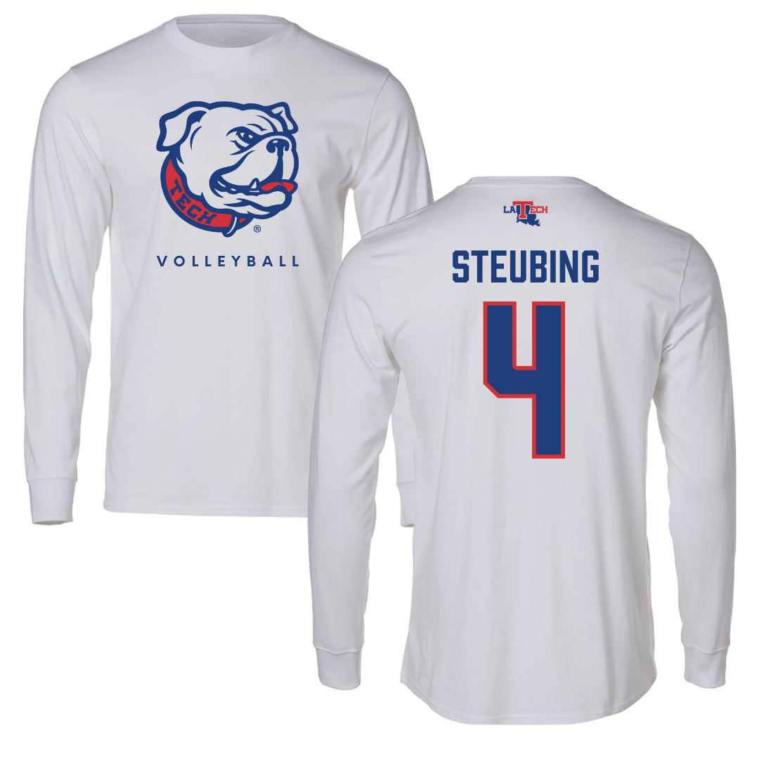 Louisiana Tech University Volleyball White Long Sleeve  - #4 Riley Steubing