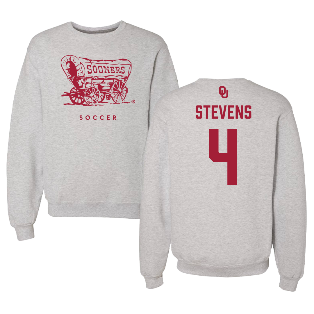 University of Oklahoma Soccer Gray Crewneck  - #4 Avery Stevens