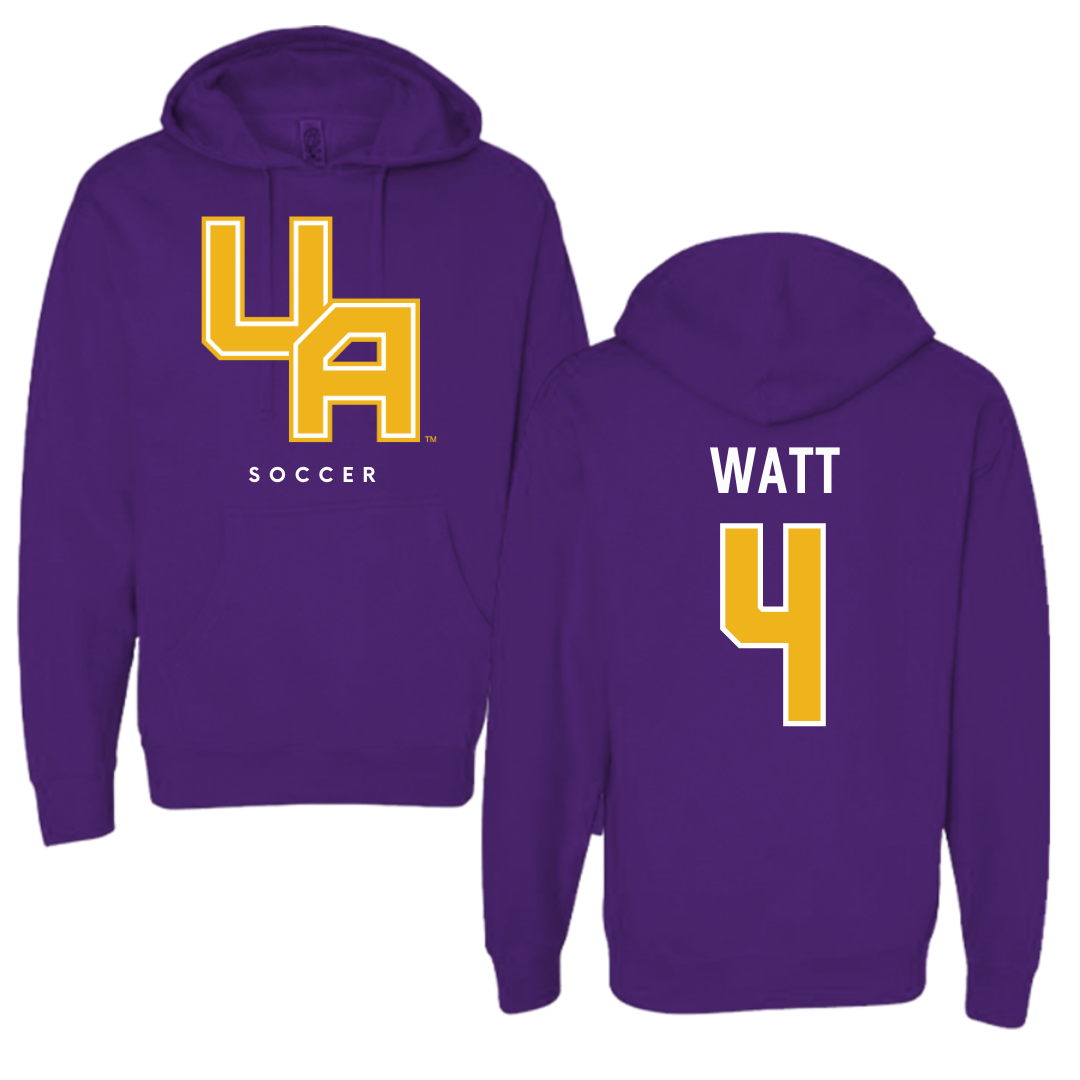 University at Albany Soccer Purple Hoodie  - #4 Lucas Watt