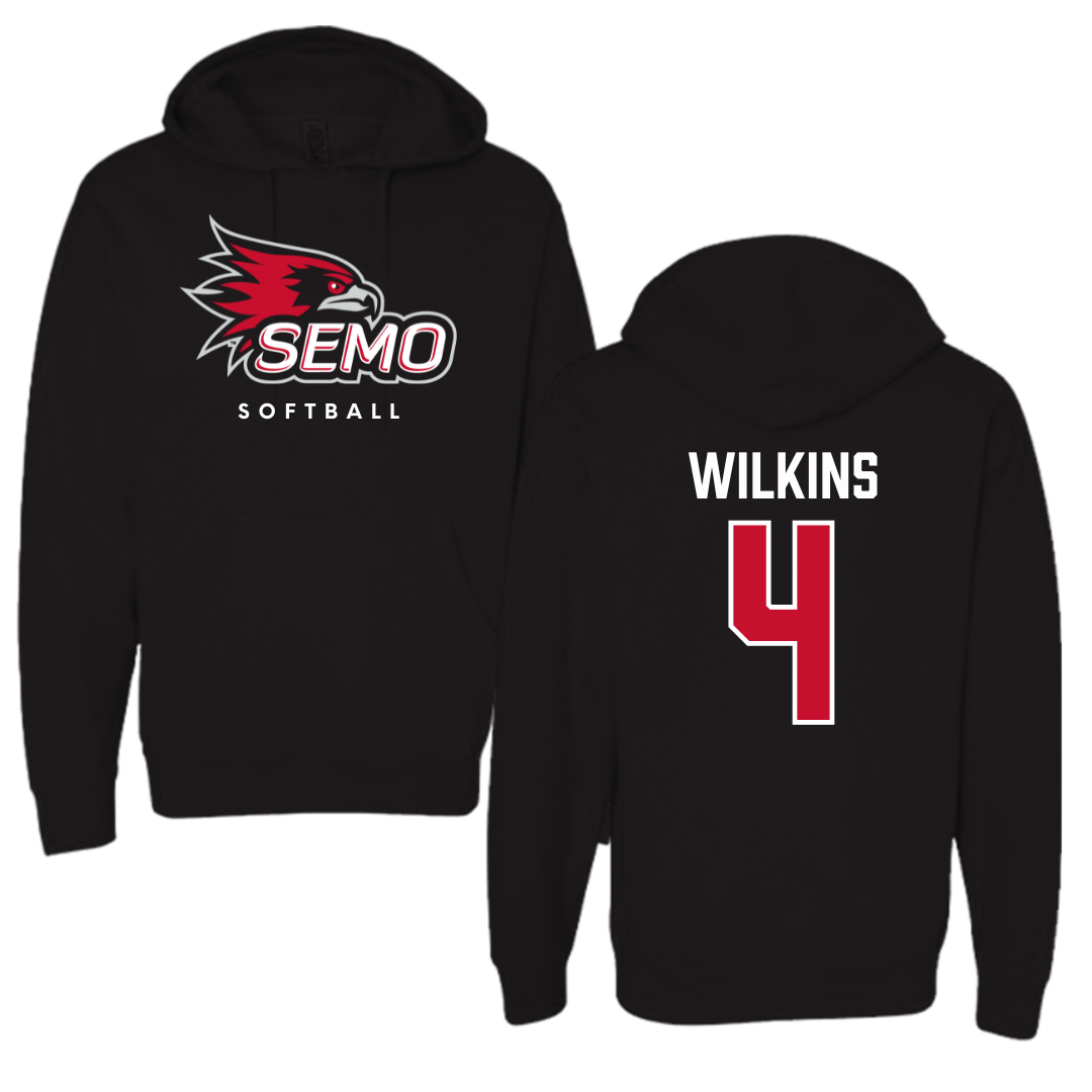 Southeast Missouri State University Softball Black Hoodie  - #4 Kinley Wilkins