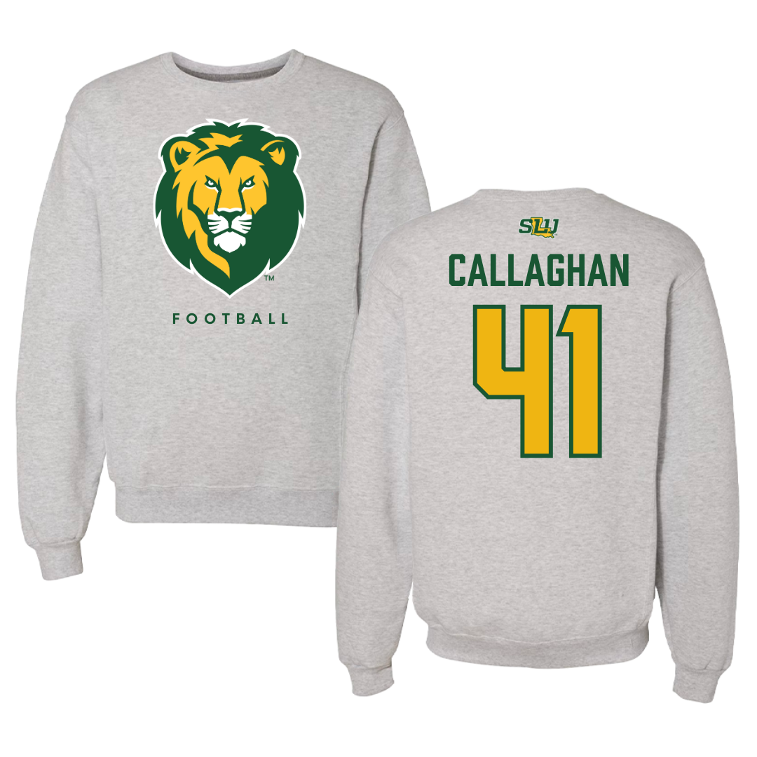 Southeastern Louisiana University Football Gray Crewneck  - #41 Riley Callaghan