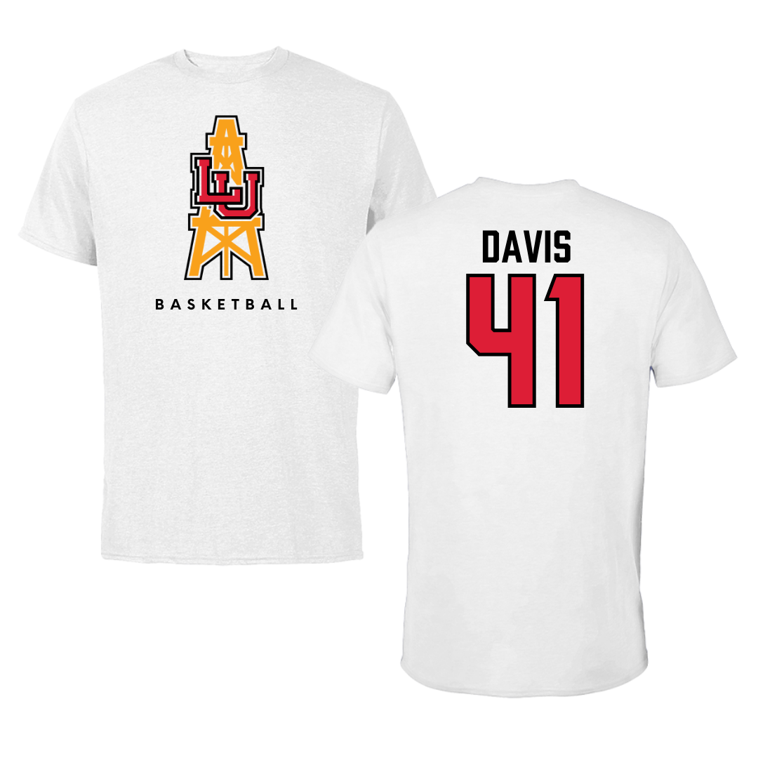 Lamar University Basketball White Tee  - #41 Akasha Davis