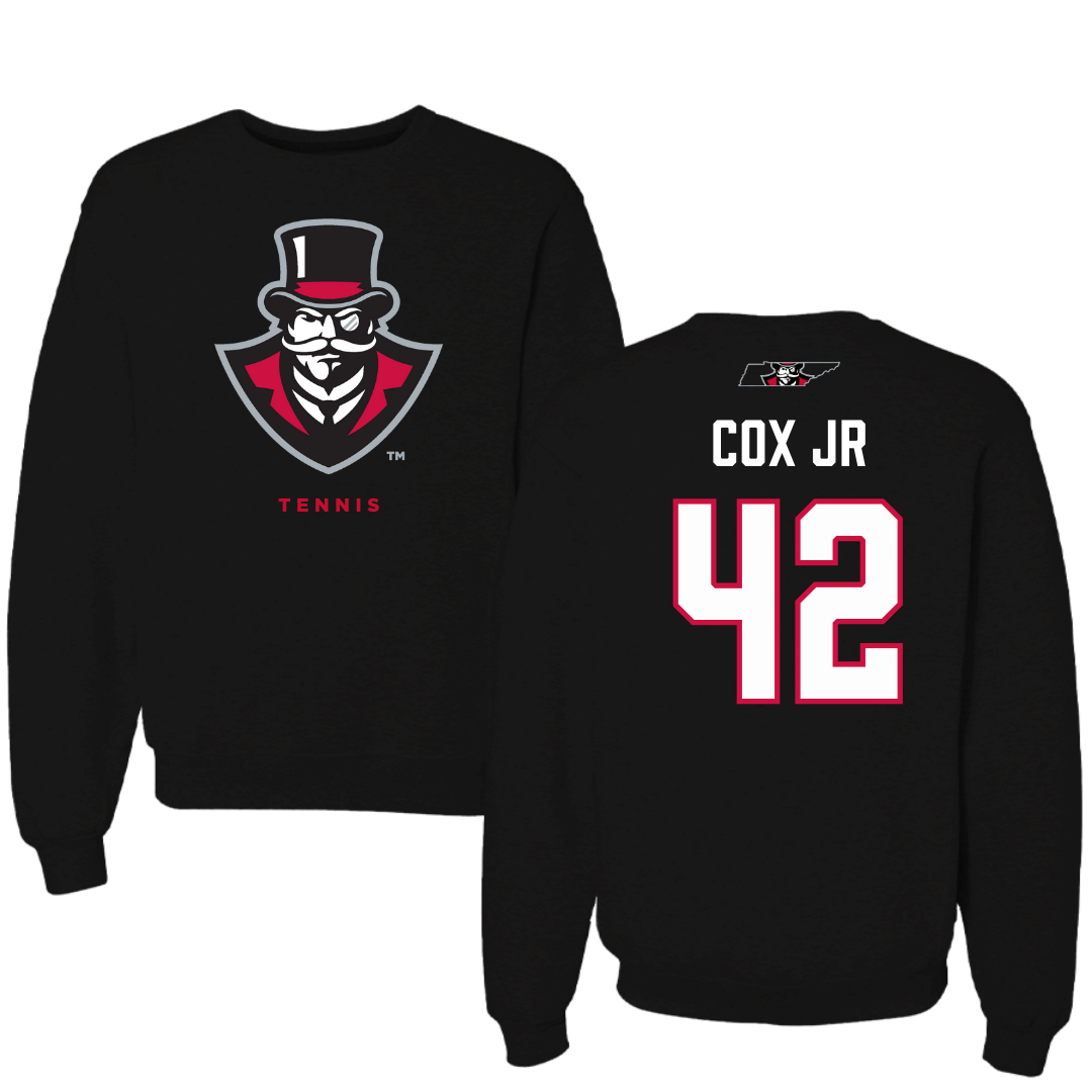 Austin Peay State University Football Black Mascot Crewneck - #42 TJ Cox Jr